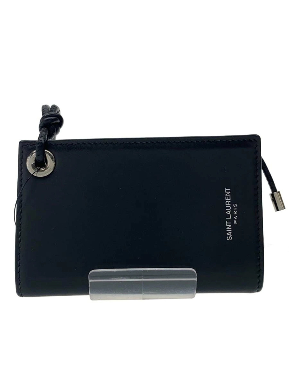 SAINT LAURENT Card Case Wallet Leather Black
